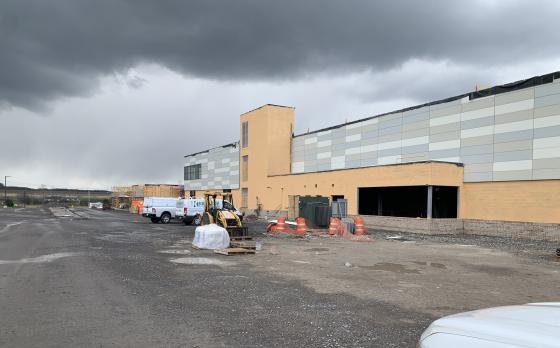 construction progress from April 2023 at the Sands Family YMCA