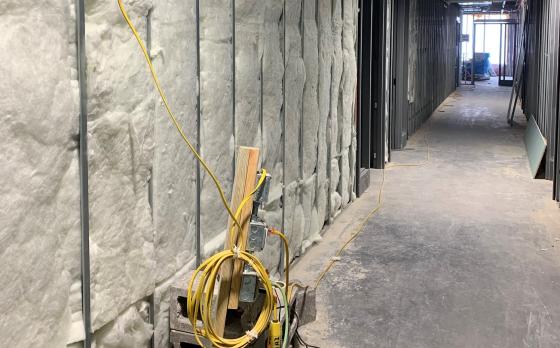 construction progress in March 2023 at the Sands Family YMCA