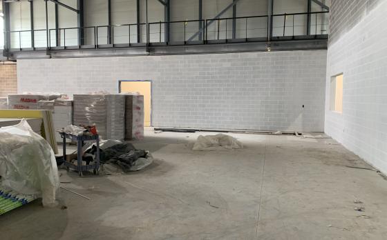 construction progress from April 2023 at the Sands Family YMCA