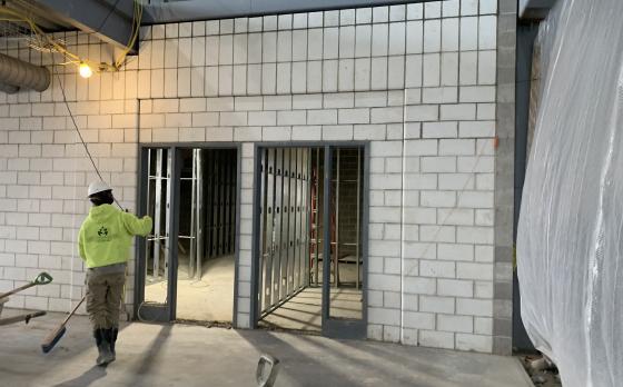 construction progress in March 2023 at the Sands Family YMCA