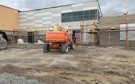 construction progress from April 2023 at the Sands Family YMCA
