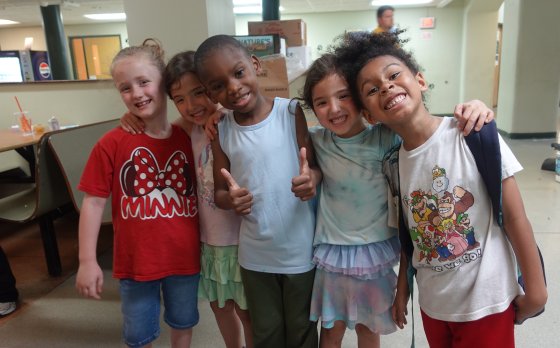 Kids having fun at Camp Thunderbird