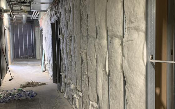 construction progress in March 2023 at the Sands Family YMCA