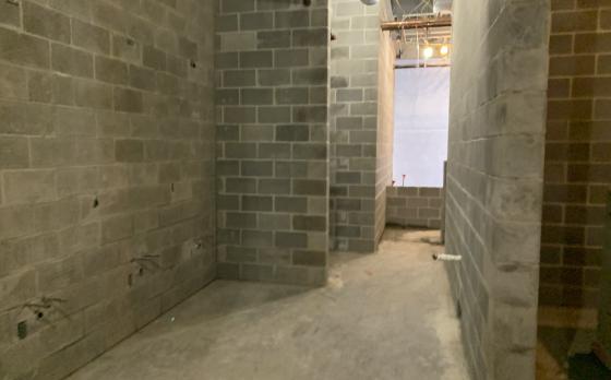 construction progress at the Sands Family YMCA in January 2023