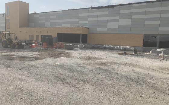 construction progress from April 2023 at the Sands Family YMCA