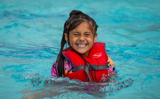 Girl Swimming at Camp Northpoint