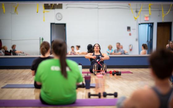 a group exercise class at the bay view family ymca