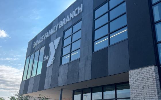 Exterior view of the Sands Family Branch front entrance