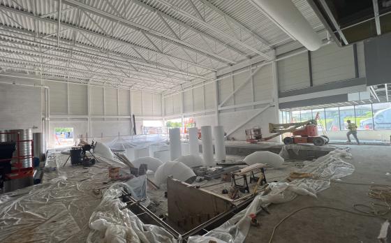Construction Progress of the Prince Aquatic Center at the Sands Family YMCA