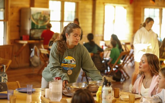 Camp Gorham Staff Cleaning Tables