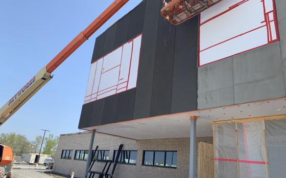 construction progress from may 2023 at the sands family ymca