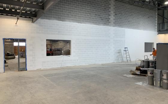 construction progress from April 2023 at the Sands Family YMCA