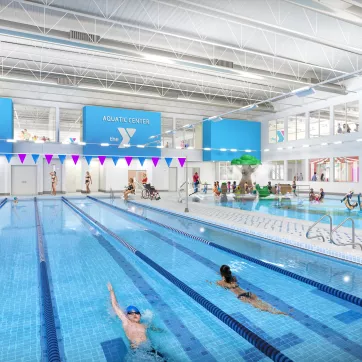 Rendering of Prince Aquatic Center at Sands Family YMCA