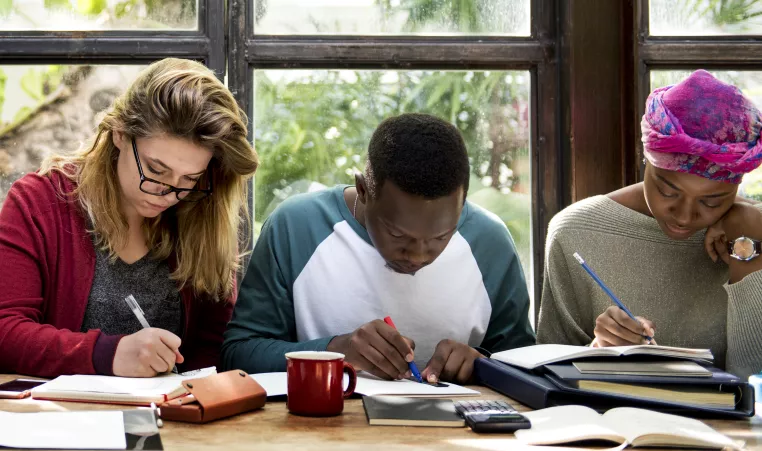 adults taking part in education class