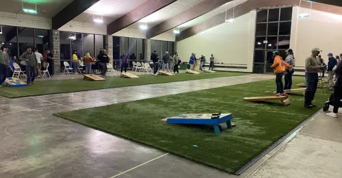 Cornhole at the Watson Event Center