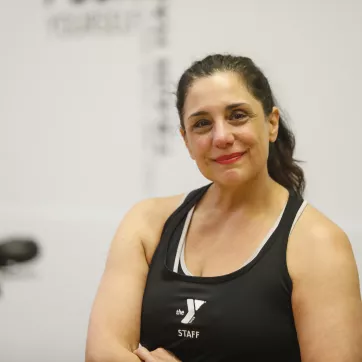 Andrea A. poses for a pic at the Bay View Family YMCA
