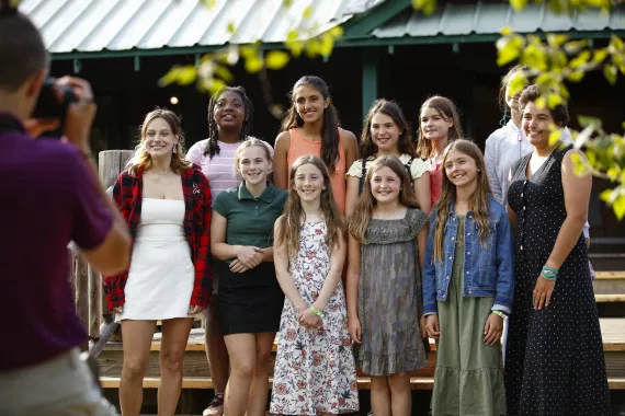 Campers and staff posed for Banquet Photo